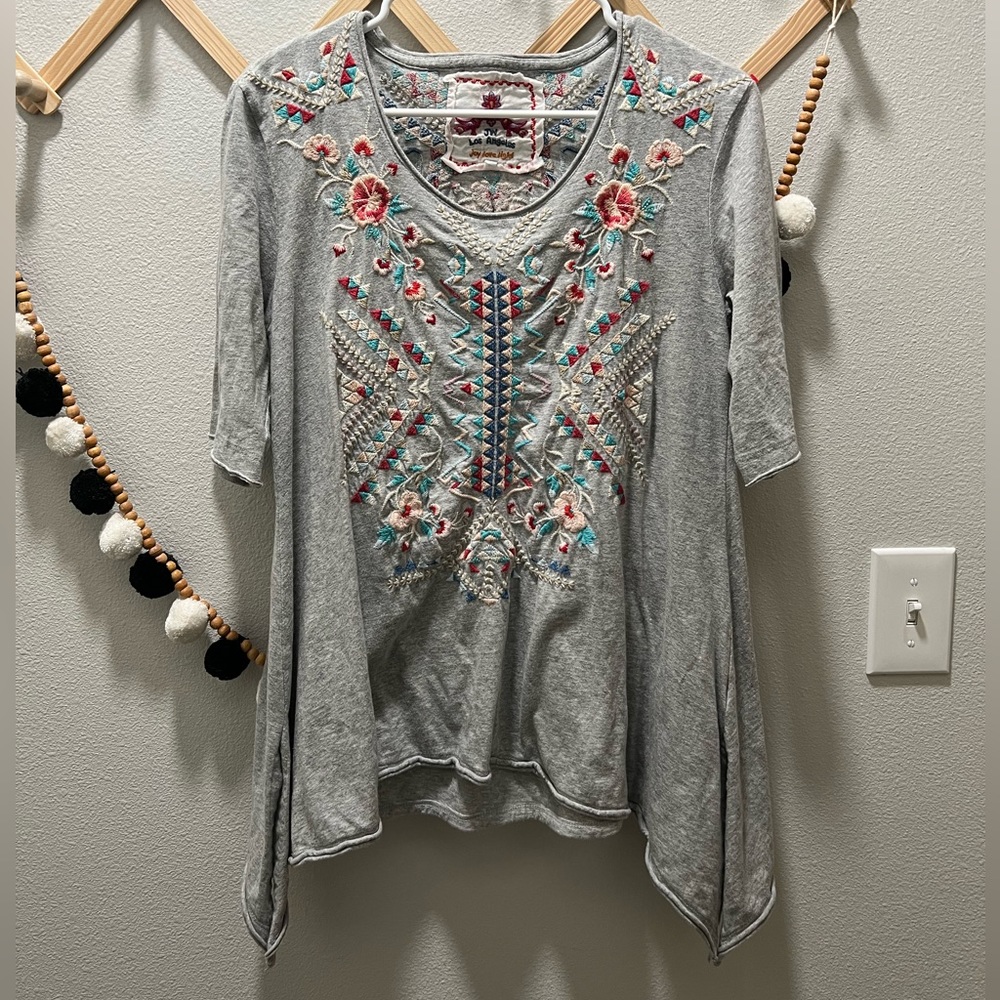 Johnny Was Embroidered Top